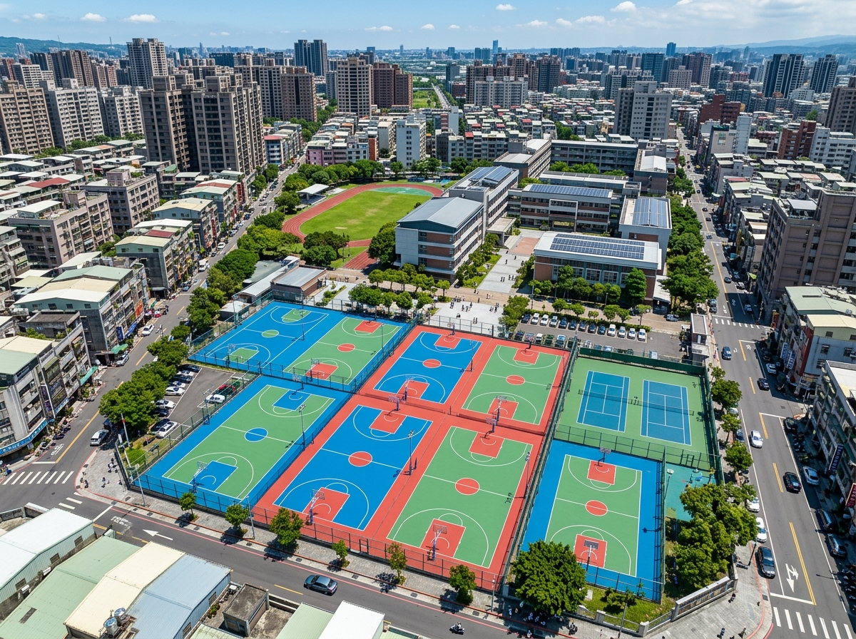 白城市透气型塑胶跑道硅PU篮球场 - 价格