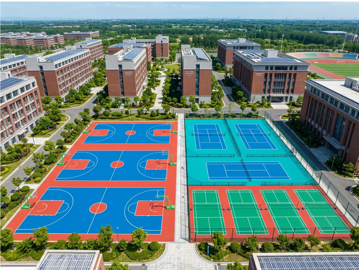 白城市硅PU球场透气型塑胶跑道 - 方案